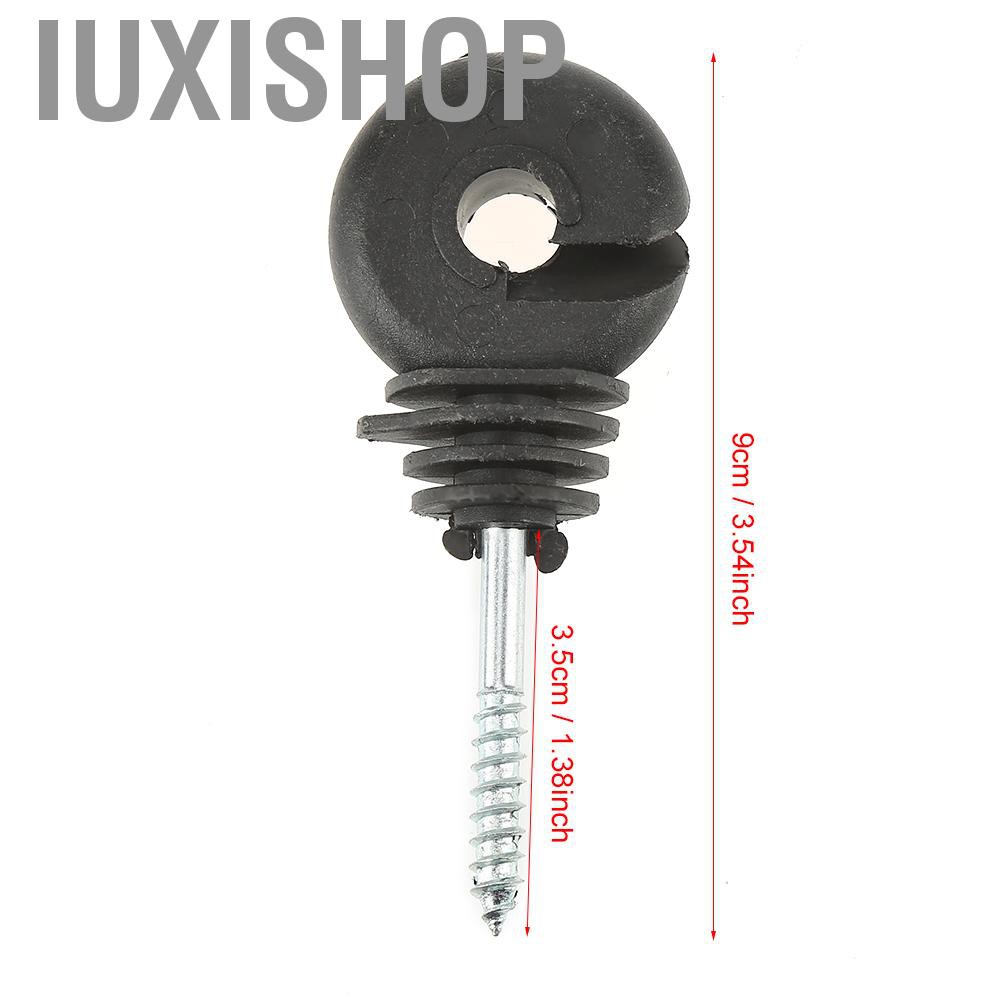 Iuxishop 50 Pcs Black Screw In Ring Insulators Electric Fence