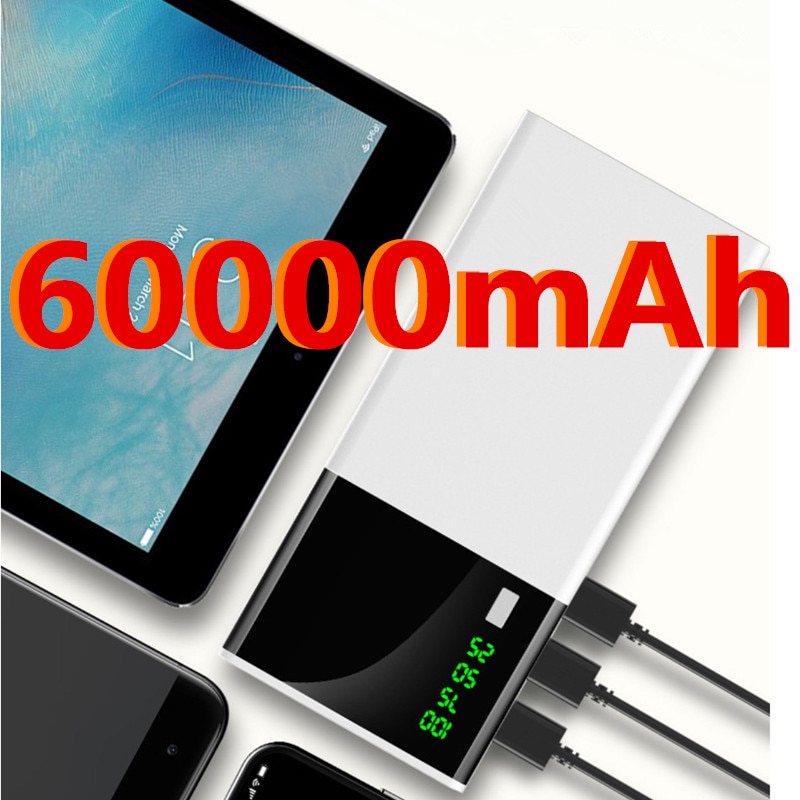 Original High Capacity Power Bank 60000mAh Portable Charging PowerBank