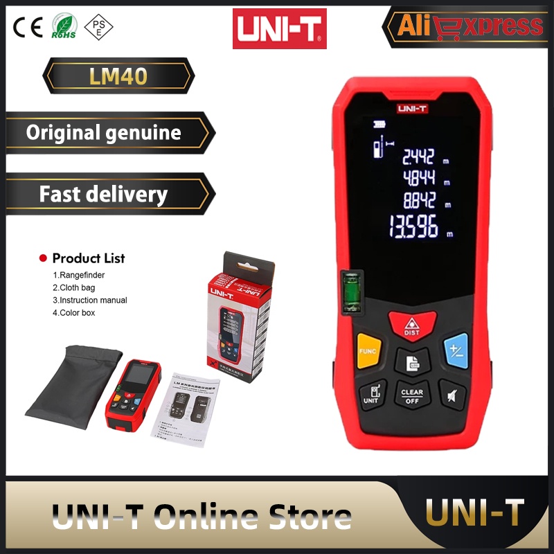 Uni T Laser Distance Meter Lm40 Series Digital Rangefinder 40m 60m 80m