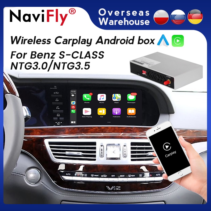 ANavifly Plug And Play Decoder Box Wireless Apple CarPlay Android Auto