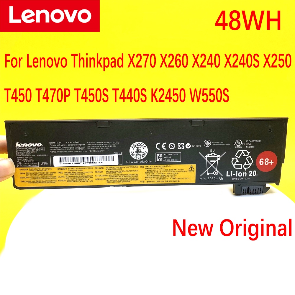 NEW Battery For Lenovo Thinkpad X270 X260 X240 X240S X250 T450 T470P