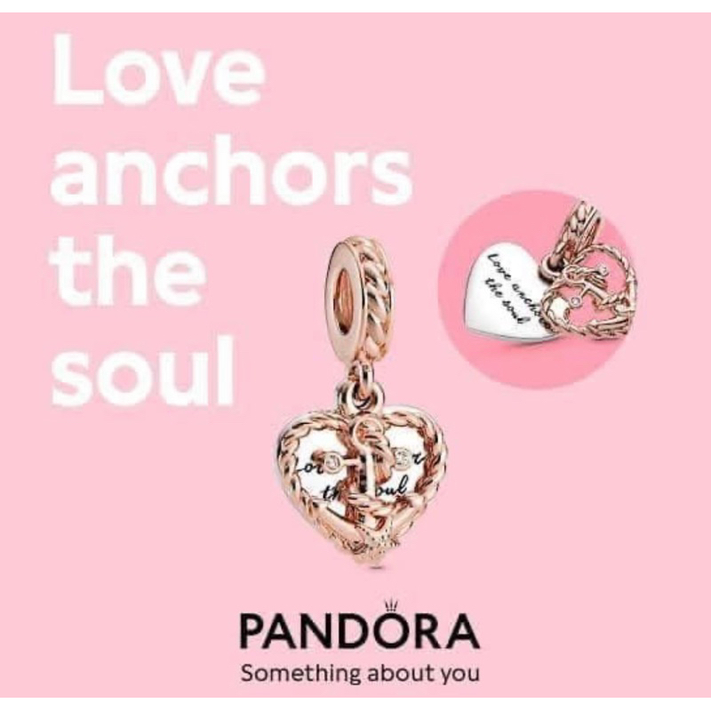 Pandora rope heart and love anchor dangle charm แท100 pandoradd