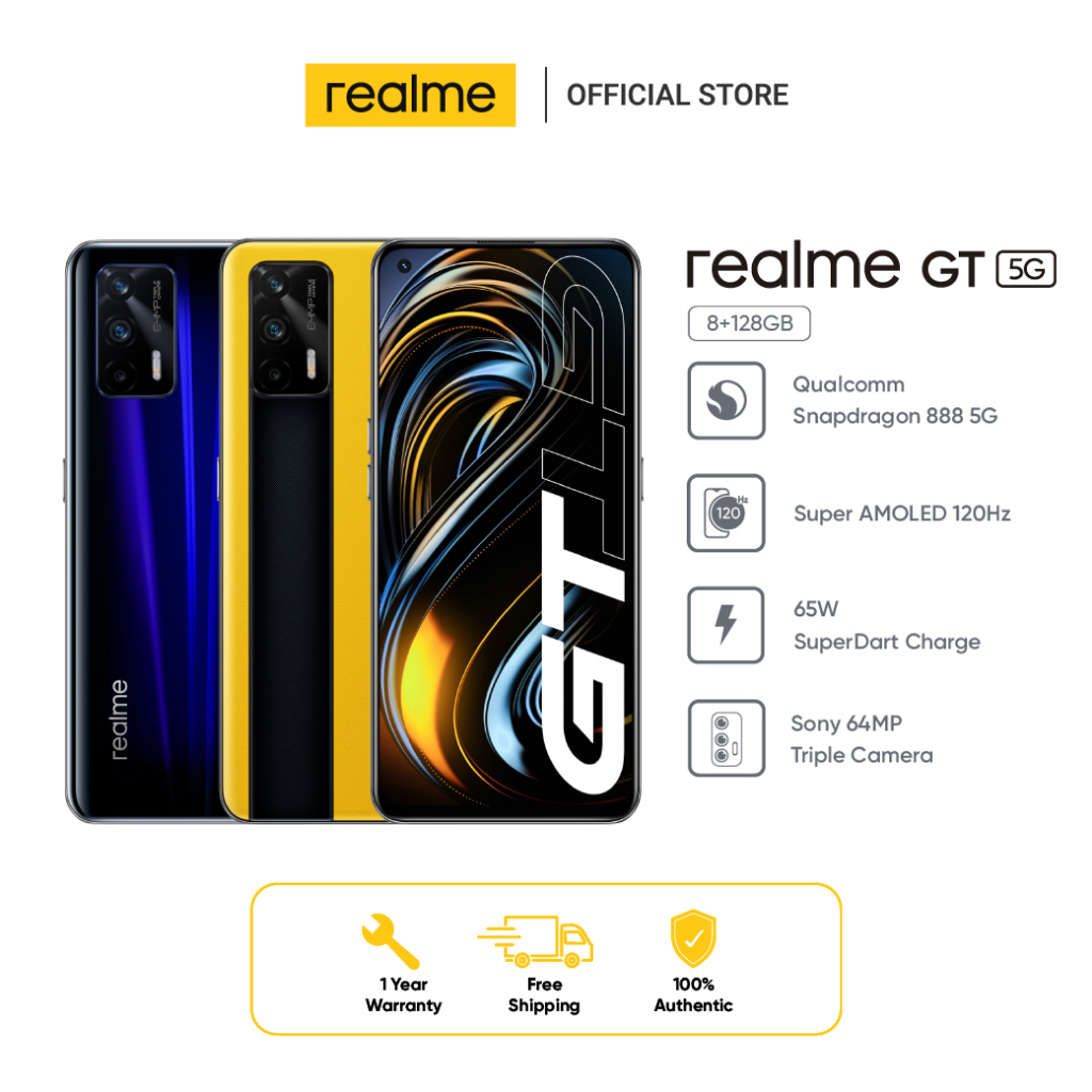 Realme GT 5G 8128GB Snapdragon 888 5G Processor65W Super Dart Charge