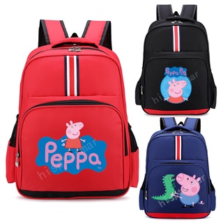 กระเป๋าเป้สะพายหลัง กระเป๋านักเรียน พิมพ์ลายการ์ตูน Peppa Pig จุของได้เยอะ คุณภาพสูง เหมาะกับให้เป็นของขวัญ สําหรับเด็กนักเรียนผู้ชาย และเด็กผู้หญิง