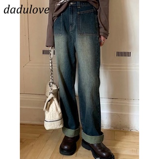 DaDulove💕 2022 New Ins Retro High Waist Jeans Loose Wide Leg Pants Fashion plus Size Womens Clothing