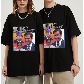 T-shirt  เสื้อยืด พิมพ์ลาย MICHAEL SCOTT The Office Homage สําหรับผู้ชาย#39; s เสื้อยืดผู้หญิง เสื้อยืด Steve Carell เสื