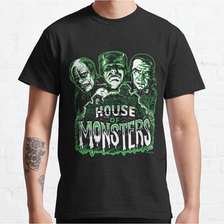 เสื้อยืดโอเวอร์ไซส์ใหม่ เสื้อยืดผ้าฝ้าย 100% พิมพ์ลาย House Of Monsters Pmndop38Dfcobf71 วันหยุด สําหรับผู้ชาย XS-3XLS-3