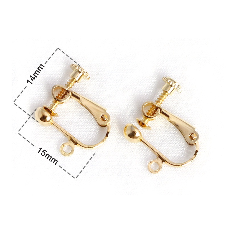 อะไหล่คลิปสกรู แฮนด์เมด DIY สําหรับต่างหู AS05 20 ชิ้น ต่อล็อต