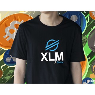 เสื้อยืด T shirts XLM stellar bitcoin  Crypto คริปโต  Cotton Comb 30 พรีเมี่ยม แบรนด์ IDEA T-SHIRTS