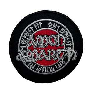 Amon Amarth ตัวรีดติดเสื้อ อาร์มรีด อาร์มปัก หมวก กระเป๋า แจ๊คเก็ตยีนส์ Hipster Embroidered Iron on Patch  DIY