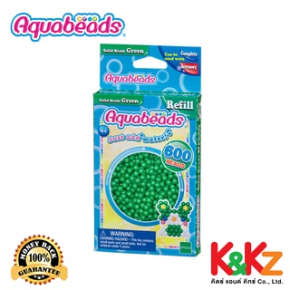 Aquabeads Green Solid Bead Pack (ชุดรีฟิล) /ลูกปัดสเปรย์น้ำ อควาบีท เม็ดบีดสีเขียว แพคเติม