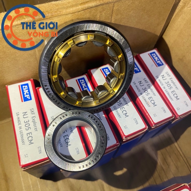 SKF NJ 305 ECM แบริ่งลูกกลิ้งแกนทองแดง