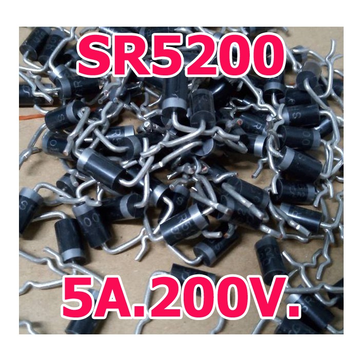 ์New Shottky Diode SR5200 เบอร์เดียวกับ SB5200 / MBR5200 ใช้แทน SB5150 / SR5150 / MBR5150 ได้ด้วย สเ