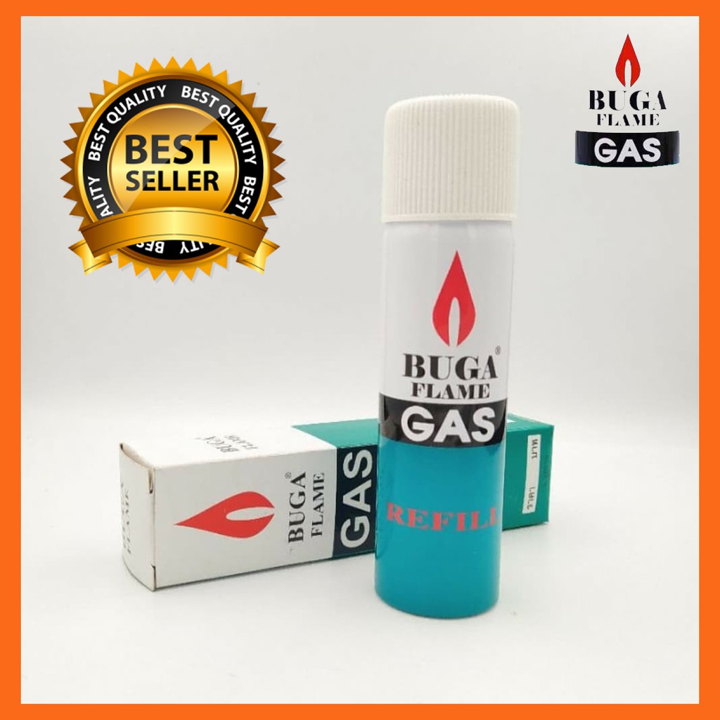 BUGA GAS บูก้าแก๊ส แก๊สเติมไฟแช็ค แก๊สกระป๋องเล็ก แก๊สไฟแช็ค ขนาด 50 กรัม