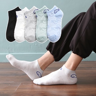 ERALIFE ถุงเท้า ถุงเท้าข้อสั้น Sock ถุงเท้าผู้ชาย ถุงเท้าผู้หญิง ถุงเท้าเรือ ใส่สบาย ระบายอากาศดี