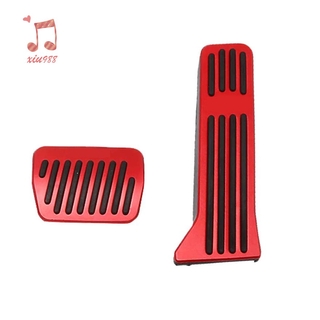 【Hot Sell】Aluminium Alloy No Drilling Accelerator Pedal Covers,Brake Foot Pedal Pads 2 Pcs(Red) for Mazda 2 3 6 CX-3 CX-5 CX-9