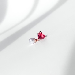 จิวต่างหูเกาหลี More Than Piercing: D024 Ruby Pearl