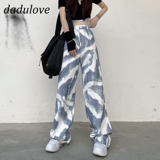 DaDulove💕 New American Retro Old Womens Jeans Street High Waist Loose Wide Leg Pants Fashion Womens Clothing