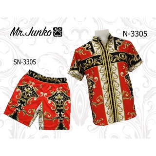 ⚡ ส่งฟรี⚡เสื้อ,กางเกง (สั่งซื้อแยก)Mr-Junko งานต่อลาย ผ้านิ่มใส่สบาย SN-3305