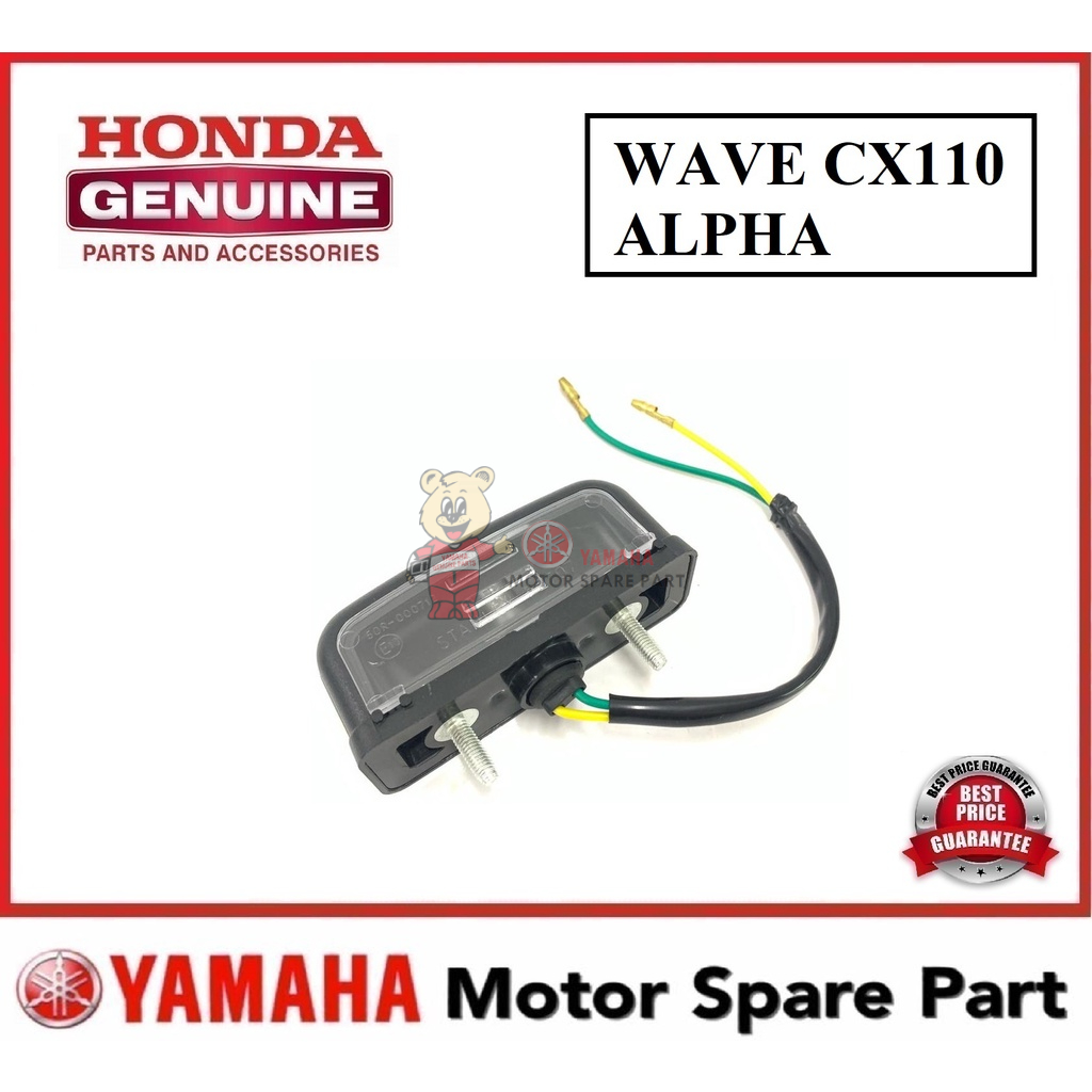 ไฟ HONDA ALPHA LICENSE // WAVE110 WAVE-110 WAVE 110 CX110 CX-110 CX 110 NUMBER PLATE LAMPU LIGHT HON