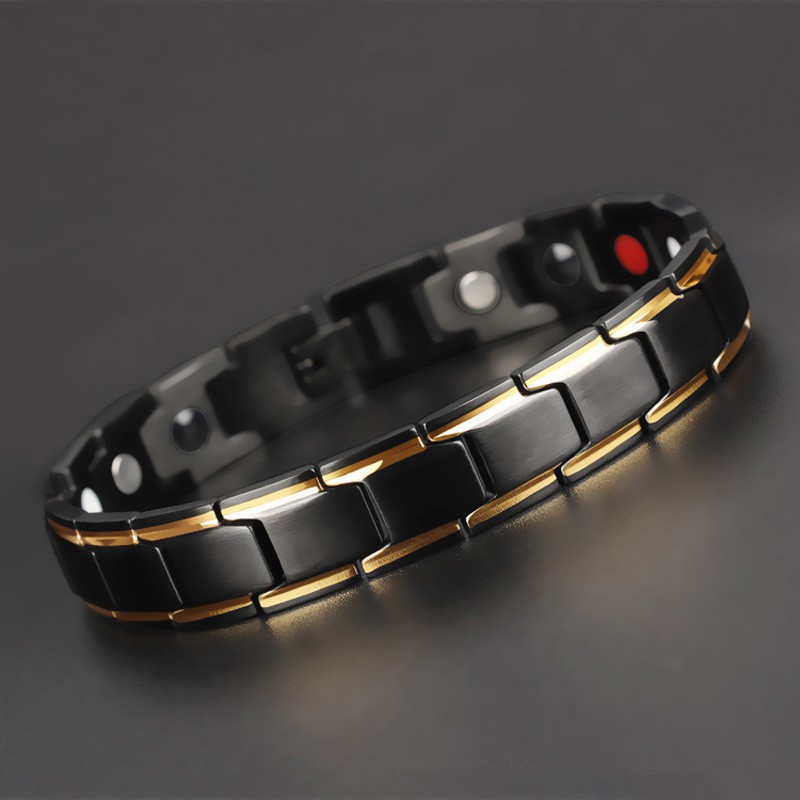 Gelang แฟชั่น / ผู้ชายสุขภาพสร้อยข้อมือสแตนเลสแม่เหล็กป้องกันความเมื่อยล้าป้องกันรังสี