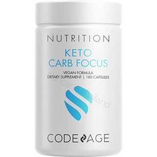 Codeage Keto Carb Focus วิตามินดักจับคาร์โบไฮเดรต สำหรับผู้ที่ทานคีโต (180 แคปซูล) ย่อยสลายไขมัน เลือดไหลเวียนดี ดักแป้ง