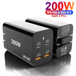 Ugoodbuy 200W USB C GaN Wall Charger PD 100W PPS 45W QC4 + แท่นชาร์จเร็วมาก