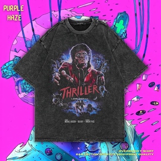 เสื้อยืด ขนาดใหญ่ พิมพ์ลาย Michael Jackson สีม่วง | หินล้างทําความสะอาด | เสื้อเชิ้ต Michael Jackson | ราชาแห่งป๊อป | เส