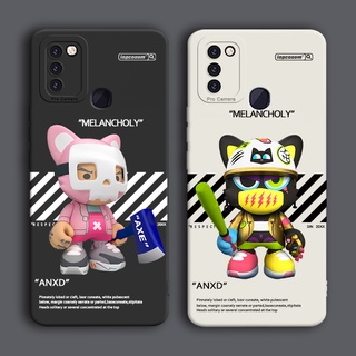 เคสโทรศัพท์มือถือ TPU นิ่ม ลายการ์ตูนหมีเบสบอล กระต่าย 3D สําหรับ Infinix Smart 7 6 5 X6511B X657 X657C