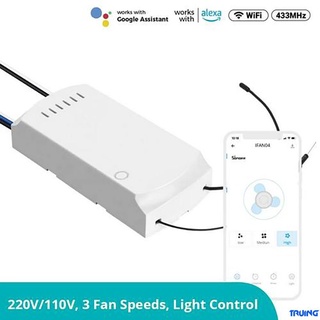 Sonoff IFan04: สมาร์ท Wi-Fi พัดลมเพดานและตัวควบคุมไฟโมดูล RF 433MHz TR