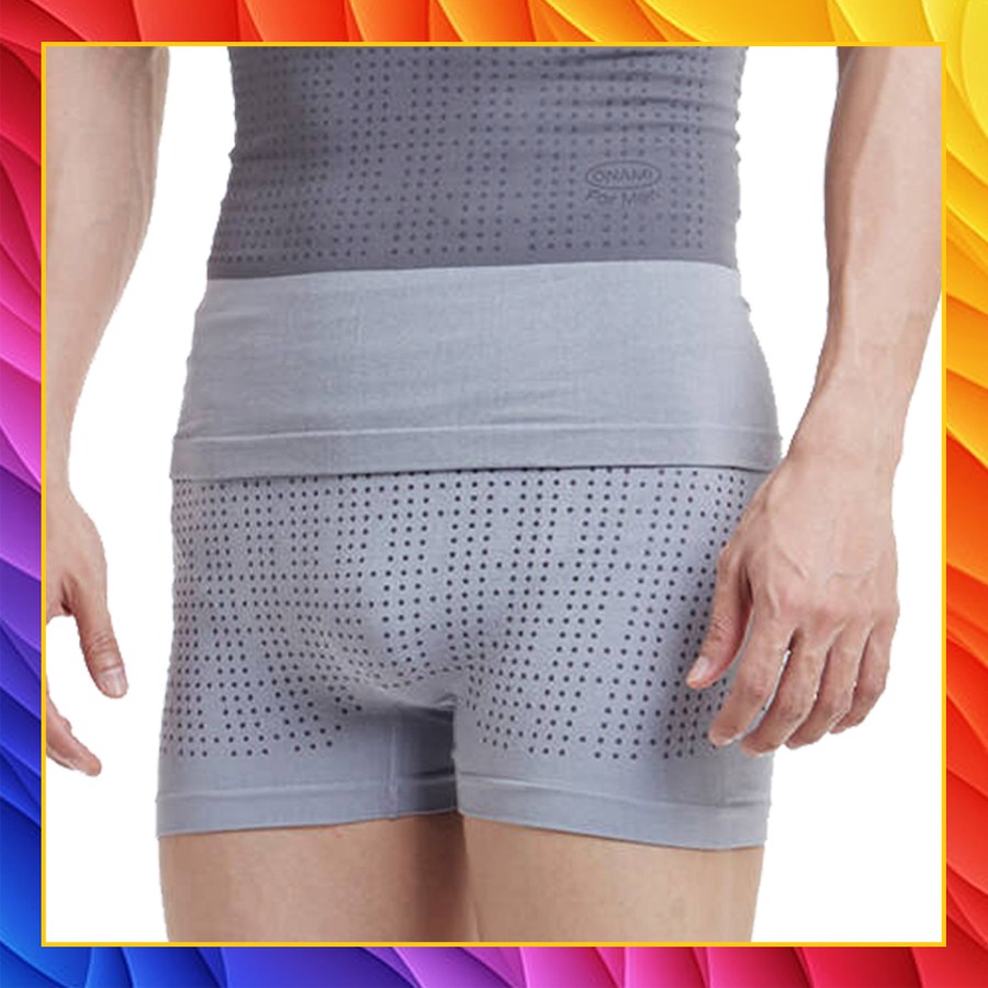 กางเกงชั้นในผู้ชาย Onami Boxer For Men 1 ตัว สีเทา กางเกงชั้นในกระชับสัดส่วน  ชุดกระชับสัดส่วนโอนามิ