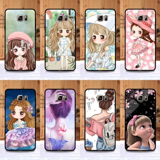 เคส Samsung Note 5 ลายการ์ตูนผู้หญิง ขอบนิ่มหลังแข็ง เคสมือถือ เคสโทรศัพท์ Case เคส TPU ขอบนิ่มหลังแข็ง ไม่ขูดตัวเครื่อง