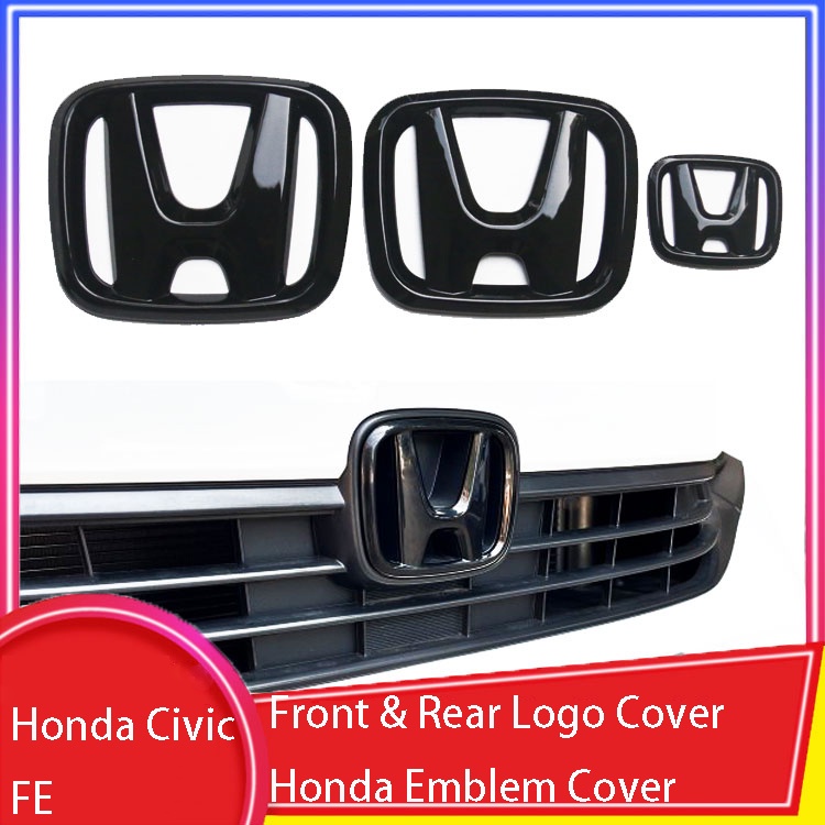 ฝาครอบโลโก้ ด้านหน้า และด้านหลัง อุปกรณ์เสริม สําหรับ Honda Civic FE 2022-2024
