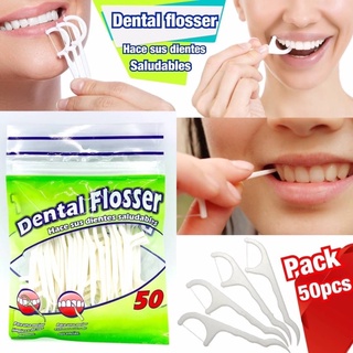 ไหมคัดฟันแคะซอกฟัน 2 หัว Dental flosser พร้อมส่งในไทย