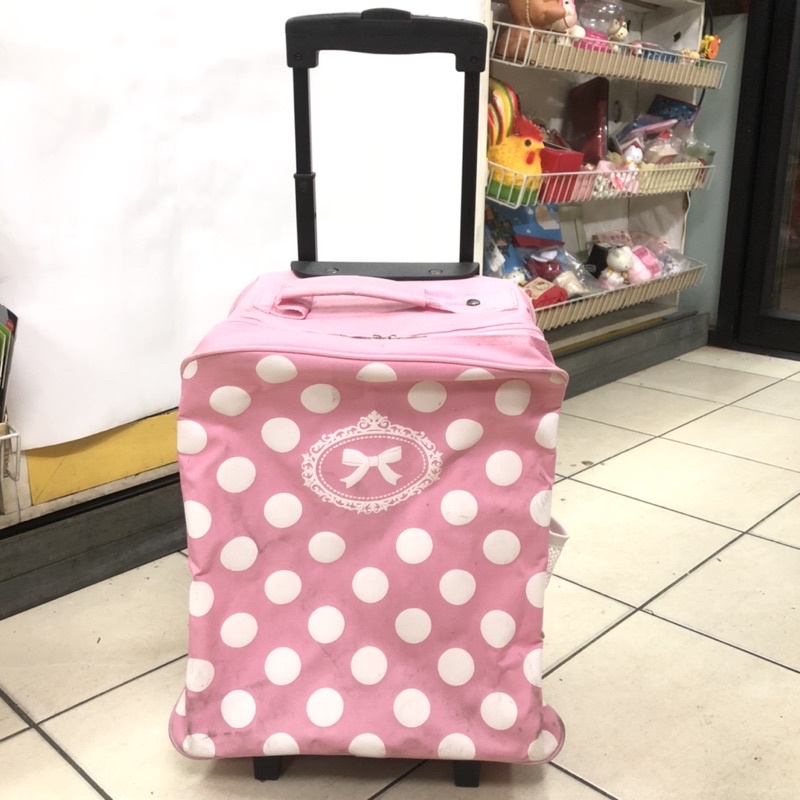 กระเป๋าเดินทางล้อลาก 2ล้อ สีชมพู ขนาด 18 นิ้ว