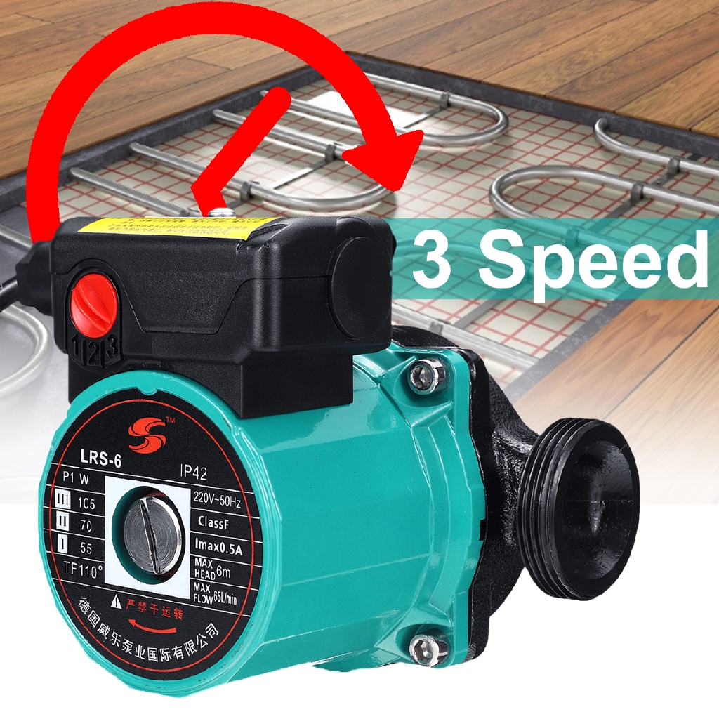 เครื่องปั๊มน้ําร้อน หมุนเวียนน้ําร้อน 3 ความเร็ว ฉนวนกันความร้อน F IP42 220V