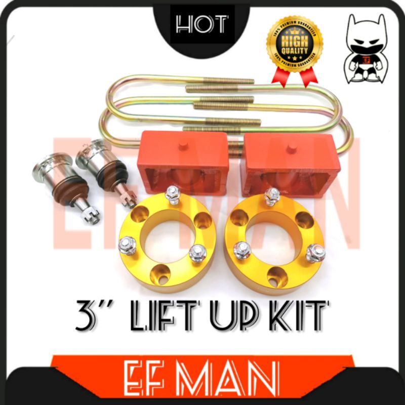 4X4 LIFT UP KIT 3 38MM SPACER REAR BLOCK BALL JOINT HILUX RANGER NAVARA D-MAX TRITON BT50 VIGO REVO 