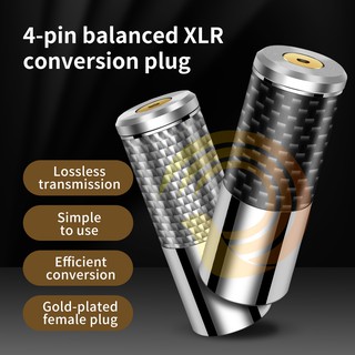 อะแดปเตอร์เชื่อมต่อ Dac Decode 4 Pin สแตนเลส Male Xlr To 2 . 5 / 3 . 5 / 4 . 4 มม . 1 ชิ้น