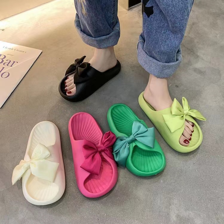 ส่งจากไทย【TX-222】 TOBO แท้! size36-41รองเท้าแตะแบบสวมแต่งโบว์ พื้นนิ่มใส่ง่าย สไตล์เกาหลี