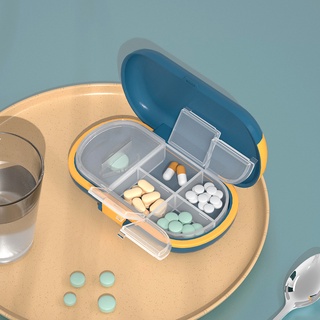 กล่องยาขนาดเล็กแบบพกพาสำหรับการเดินทางสำหรับการจัดเก็บยาแบบพกพา, กล่องยาช่องปิดผนึก pill cutter SA1316