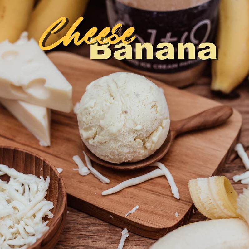 Banana Cheese (ไอศกรีม กล้วยชีส 1 ถ้วย 16 oz.) - Molto premium Gelato