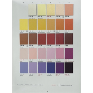 แผ่นลามิเนต Wilsonart สีพื้น Solid Colors โทนเหลือง-ส้ม-แดง-ชมพู-ม่วง ขนาด 120 x 240 ซม. หนา 0.8 มม. *คลิ๊กดูตัวเลือกสี*