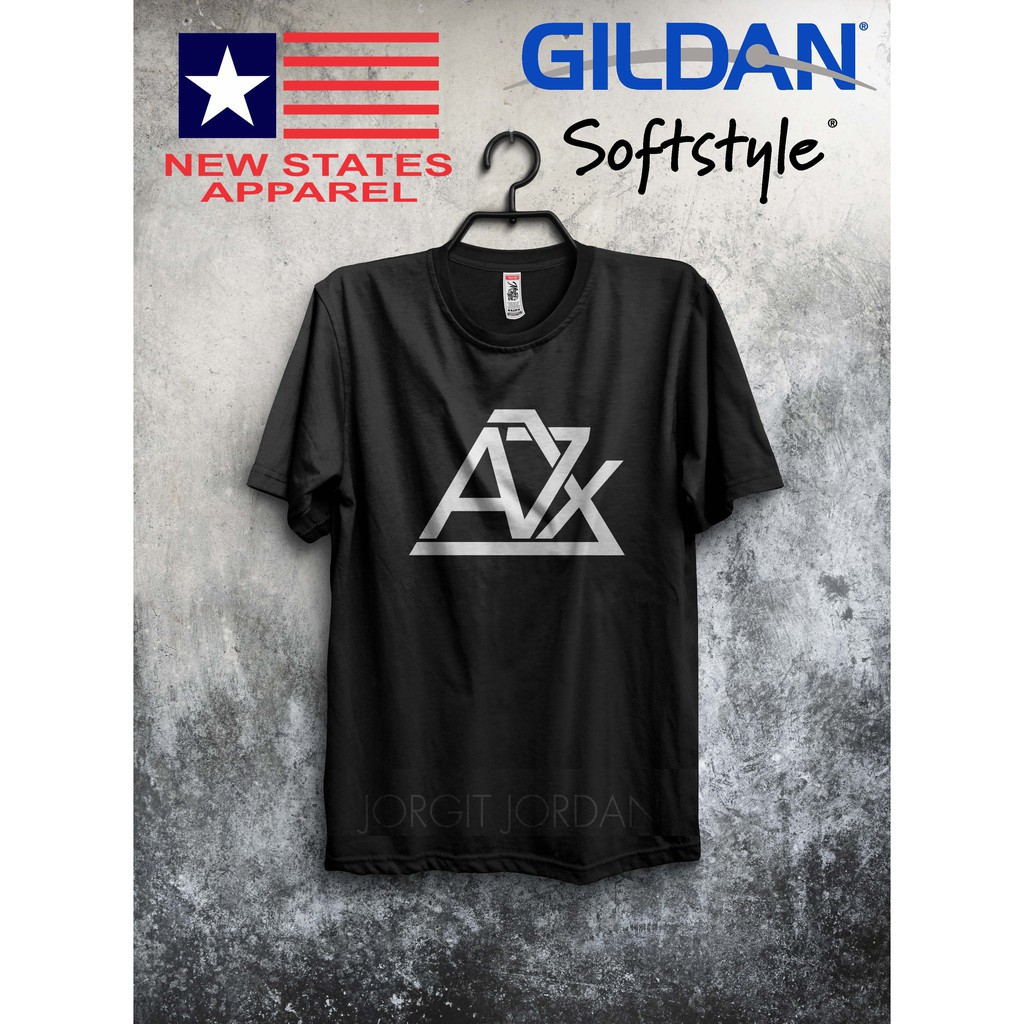เสื้อยืดวง Gildan polyflex a7x avenged sevenfold logo 2 - Khey Old Shop