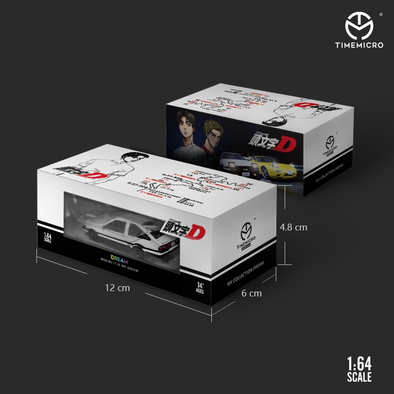 TM 1: 64 Dream Series TOYOTA AE86 Initial D Closed Light Version รถสปอร์ตโลหะผสมจําลองรถรุ่นผู้ใหญ่คอลเลกชันรถรุ่นคอลเลกชันเครื่องประดับ - รูปที่ 6