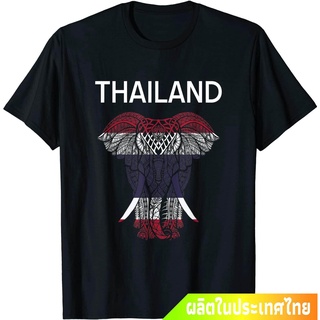 ช้างไทย มีคุณธรรมสูง เป็นมงคล ให้เกียรติ ศักดิ์สิทธิ์ Thailand Elephant T-Shirt Thailand Souvenir Flag Shirt T-Shirt คอก