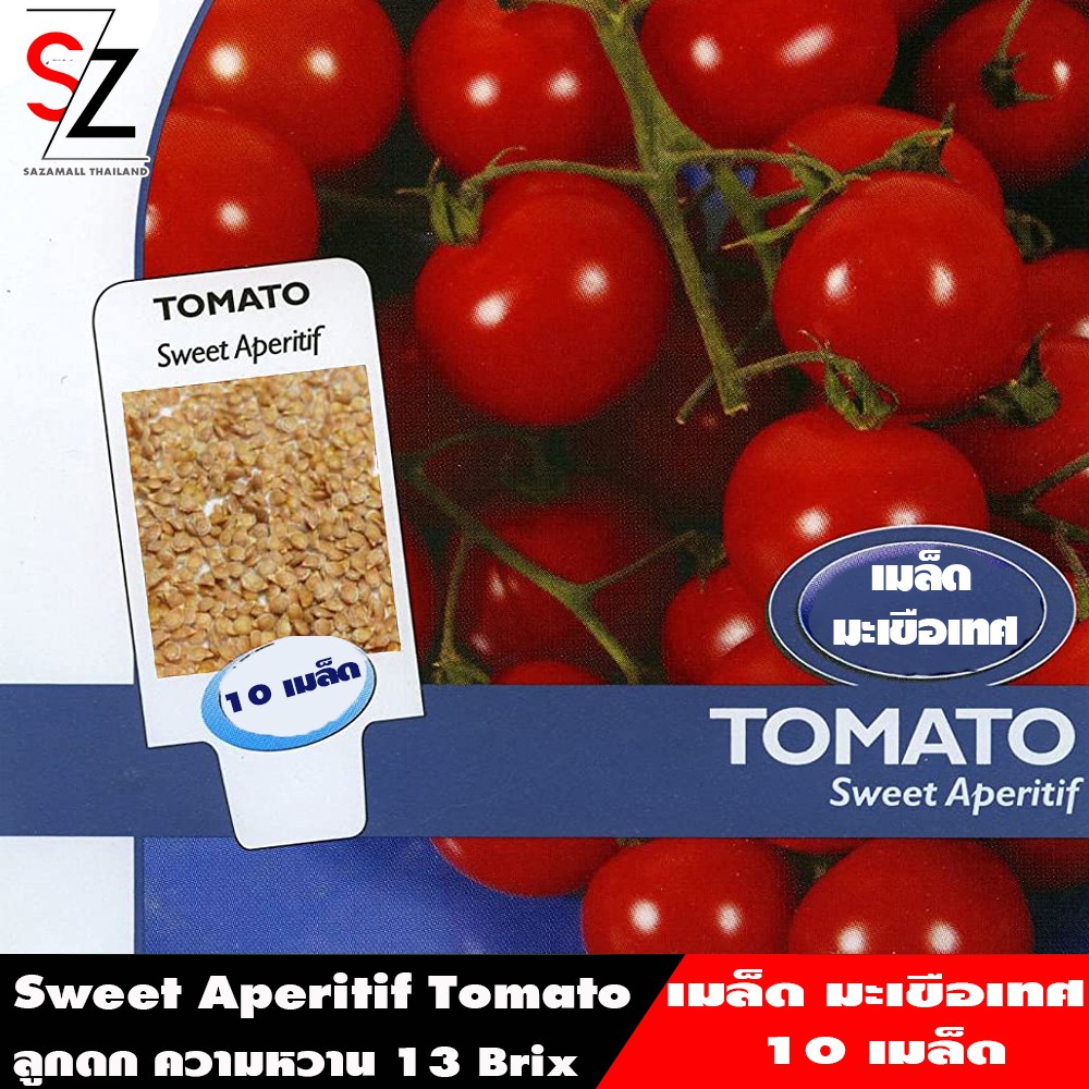 เมล็ดมะเขือเทศ สวีทแอพเพอริทิพ หวานมาก 13 Brix (Sweet Aperitif Tomato) 10 เมล็ด