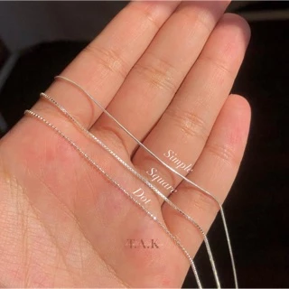 สร้อยคอเงินแท้ 92.5% ลายอิตาลี หนา1มิลเส้นเล็กจิ๋ว Necklace Silver 925 สร้อยเงิน ไม่ลอก Nickle Free (ส่งฟรี)