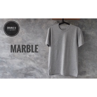 ออกใบกำกับภาษีได้ - (คอกลม/คอวี) เสื้อยืดสีพื้น Marble (สีเทา) ** เนื้อผ้าจะเเข็งเล็กน้อย แต่อยู่ทรง**  เสื้อยืดซักไม่ต้องรีด