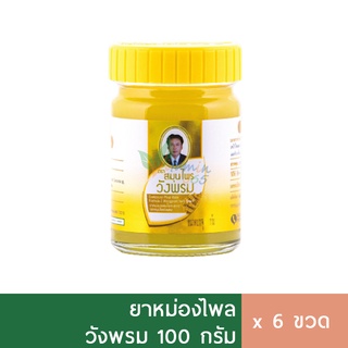 (6ขวด) ยาหม่องวังพรม ไพล 100g ยาหม่องสมุนไพร ยานวดคลายเส้น