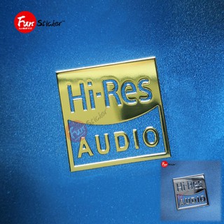 [New metal sticker] SONY Hi-res AUDIO small gold standard high-quality sound certification metal sticker headphone phone sticker